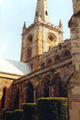Shakespeare is buried near the altar inside this church
